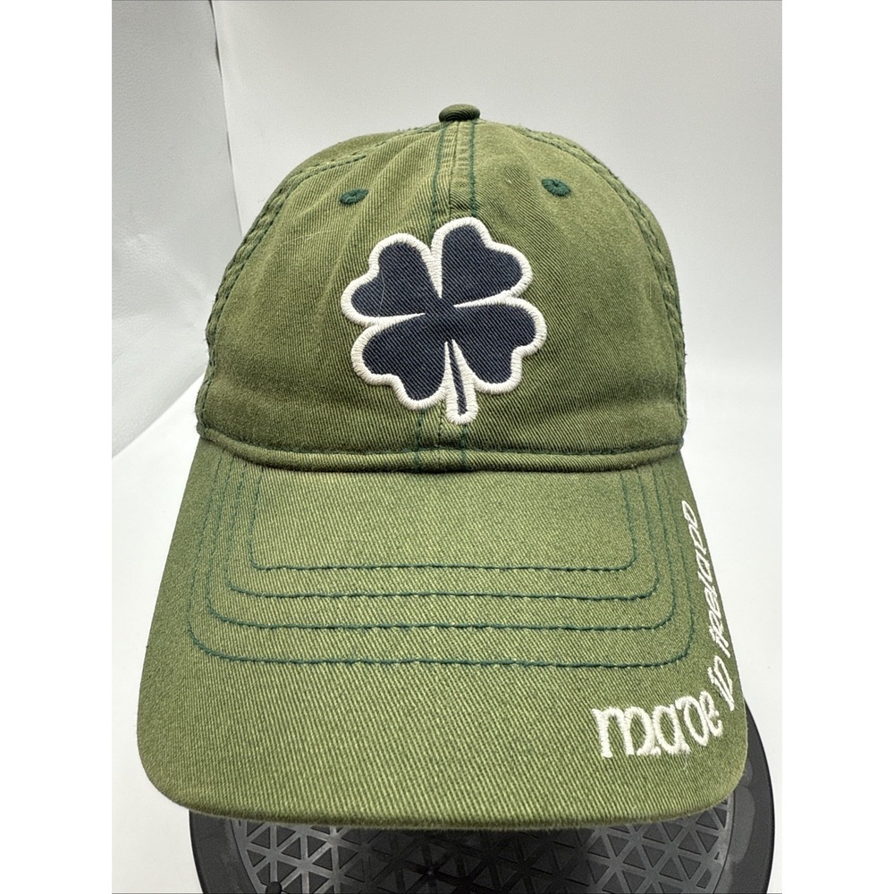 Ireland Shamrock Distressed OSFM Baseball Cap Hat MADE IN IRELAND ADJUSTABLE